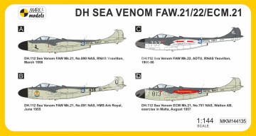 Model plastikowy DH Sea Venom FAW.21/22/ECM.21 ‘Home Fleet’ Mark I MKM144135 1/144