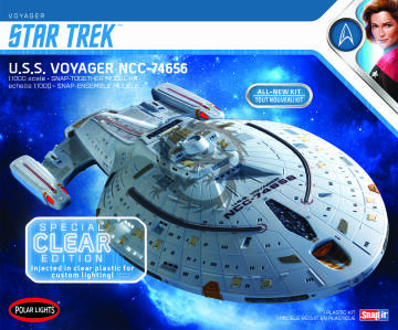 Model plastikowy Star Trek U.S.S. Voyager NCC-74656 Special Clear Edition Polar Lights PL-992 1:1000