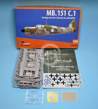 Model plastikowy Marcel-Bloch MB.151 Hellenic AF/Luftwaffe Dora Wings DW48039 skala 1/48