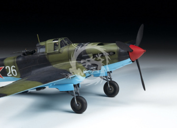 IŁ-2 IŁ-2M IL-2 Shturmovik (mod.1943) soviet two-seat attack aircraft Zvezda 4826 skala 1/48