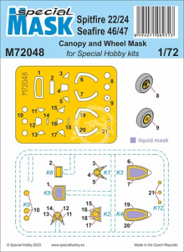Spitfire Mk.22/24 and Seafire Mk.46/47 MASK Special Hobby M72048 skala 1/72
