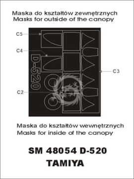 Dewoitine D-520 for Tamiya Montex SM48054 skala 1/48