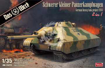 Schwerer kleiner Panzerkampfwagen German heavy tank project 1944 - 2 in 1 Das Werk DW35019 skala 1/35
