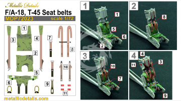 NA ZAMÓWIENIE - Martin-Baker Mk.14 Ejection Seats - Metallic Details MDR72116 skala 1/72