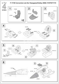 F-111B Conversion set (for Hasegawa\Hobby2000) 151970/71/72 - CAT4-R72016 1/72  skala 1/72 