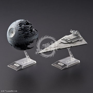 1/2 700 000 Death Star II & 1/14 500 Star Destroyer Bandai Star Wars