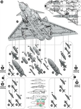 Model plastikowy Mirage 4000 w/Weapons, ModelSvit, MSVIT 72053, skala 1/72