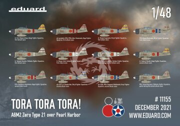 TORA TORA TORA! A6M2 Zero Type 21 Over Pearl Harbor Dual Combo Limited Edition Eduard 11155 skala 1/48