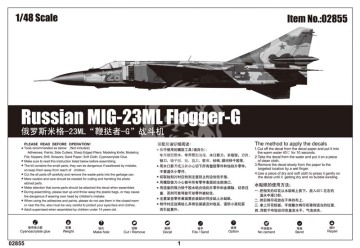 MiG-23ML Flogger-G Trumpeter 02855 skala 1/48