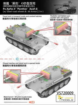 Pz.Kpfw. V Ausf. G Panther Vespid Models VS720009 skala 1/72