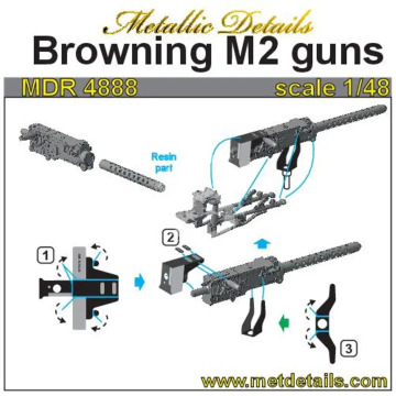  Browning M2 aircraft machine gun - Metallic Details MDR4888 skala 1/48