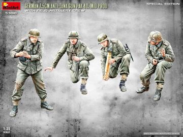  German 7.5cm Anti-Tank Gun PaK 40. Mid Prod w/ Artillery Crew. Special Edition - MiniArt 53010 skala 1/35 