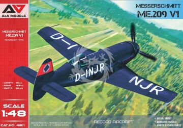 Na zamówienie - Me.209 V1 speed record prototype - A&A Models AAM 4811 skala 1:48