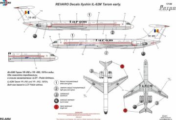RG-А064 IL-62M LOT Tarom Retro for Zvezda 1/144