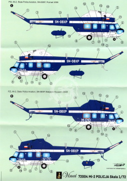 Mi-2 Policja - Vinci 72004 skala 1/72 