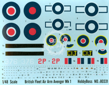 TBF-1 Avenger Mk I British Fleet Air Arm HobbyBoss 80331 skala 1/48