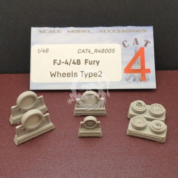 Zestaw dodatków FJ-4/4B Fury wheels type 2 Cat4 R48005 skala 1/48