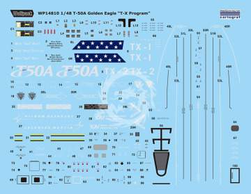 Model plastikowy T-50A Golden Eagle (T-X Program Prototype Aircraft) Wolfpack WP14810 skala 1/48