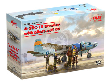 A-26C-15 Invader w/USAF pilots and ground personnel ICM 48288 skala 1/48