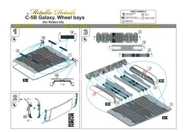 MD14434 C-5B Galaxy. Wheel bays Roden 1/144