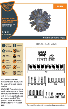  A5M Claude (all versions) resin engine set  Clear Prop CPA72094 skala 1/72