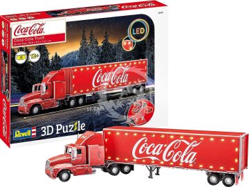 PROMOCYJNA CENA -  3D Puzzle Coca-Cola Truck LED Edition Revell 00152