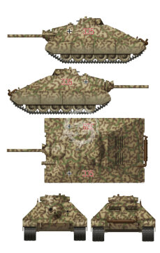 Schwerer kleiner Panzerkampfwagen German heavy tank project 1944 - 2 in 1 Das Werk DW35019 skala 1/35