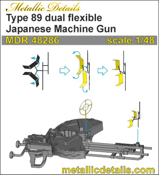 Type 89 dual flexible Japanese Machine Gun - Metallic Details  MDR48286 skala 1/48