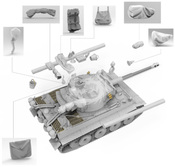Pz.Kpfw.VI Ausf.E Sd.Kfz.181 Tiger I Early Production - Border Model  BT-010 skala 1/35