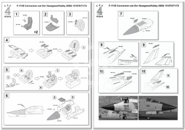 F-111B Conversion set (for Hasegawa\Hobby2000) 151970/71/72 - CAT4-R72016 1/72  skala 1/72 