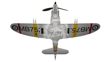 MDR14465 Metallic Details Model samolotu Fairey Firefly FI w skali 1/144, drukowany w 3D