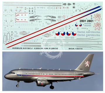 Airbus A319CJ - Czech Air Force  - decal BOA14415