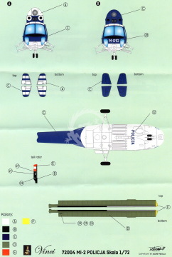 Mi-2 Policja - Vinci 72004 skala 1/72 
