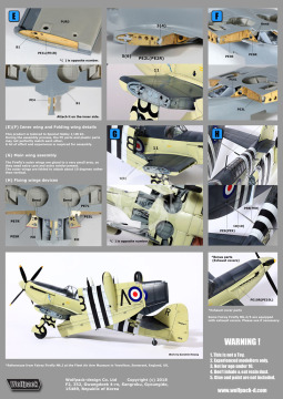 Zestaw dodatków Fairey Firefly Mk.4/5 Wing Fold set (for Special Hobby 1/48), Wolfpack WW48022 skala 1/48