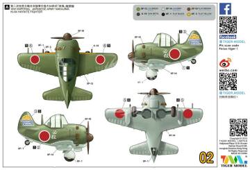 Model plastikowy WWII Japanese Nakajima Ki-84 Hayate Tiger Model TM-102 skala 1/Egg