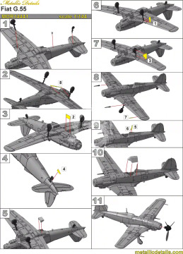 Fiat G.55 - Metallic Details MDR14441 skala 1/144