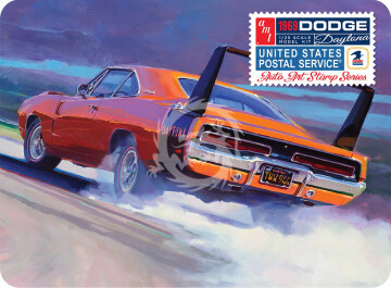 1969 Dodge Charger Daytona USPS STAMP SERIES COLLECTOR TIN AMT - AMT1232 skala 1/25