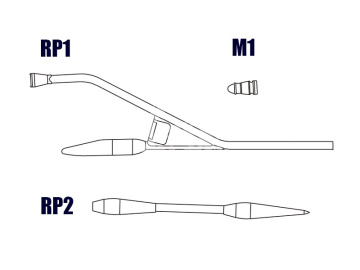 F-5A/C Skoshi Tiger Refuelling Probe set for Kinetic, Wolfpack - Wolfpack WP48231 skala  1/48