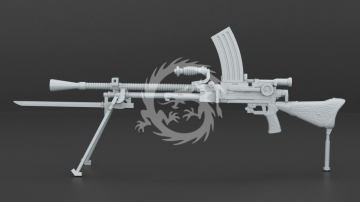 Japanese WWII Type 99 Light Machine Gun – 3D Printed Set - Metallic Details MDR3531 skala 1/35