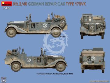  Kfz.2/40 German Repair Car Type 170VK - MiniArt 35495 skala 1/35