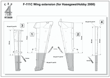 F-111C  Wing extension (for Hasegawa\Hobby2000)  - CAT4 R72029