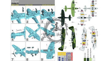 MDR14465 Metallic Details Model samolotu Fairey Firefly FI w skali 1/144, drukowany w 3D