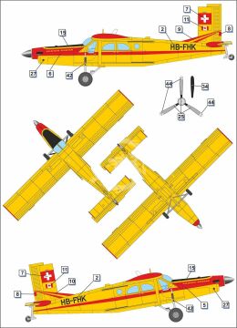 Model plastikowy Pilatus PC-6 Turbo Porter Dora Wings DW72025 skala 1/72