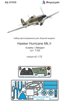 Blaszka fototrawiona Hawker Hurricane Mk.II detail set (colour) Microdesign MD 072039 skala 1/72