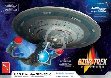 USS Enterprise NCC-1701-C Translucent & Clear Plastic AMT 1332 skala 1/1400