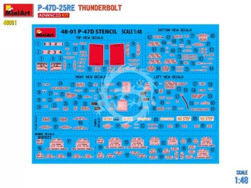 P-47D-25RE Thunderbolt Advanced Kit MiniArt 48001 skala 1/48
