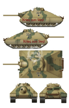 Schwerer kleiner Panzerkampfwagen German heavy tank project 1944 - 2 in 1 Das Werk DW35019 skala 1/35