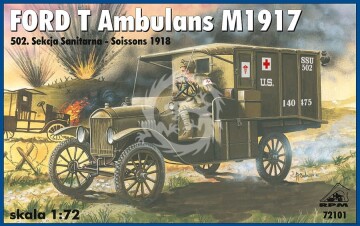 Ford T ambulans M1917 - RPM 72101 skala 1/72