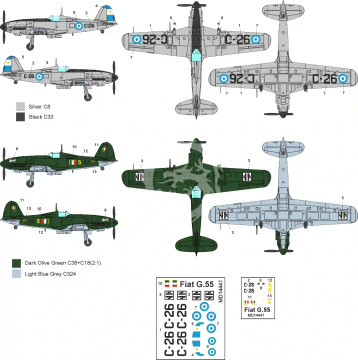 Fiat G.55 - Metallic Details MDR14441 skala 1/144