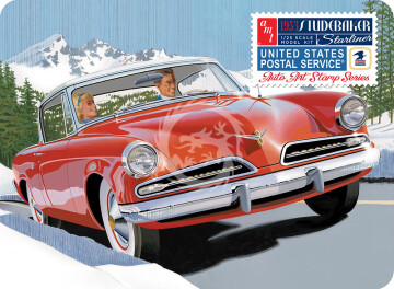 1953 Studebaker Starliner USPS Auto Art Stamp Series -  AMT 1251 skala 1/25